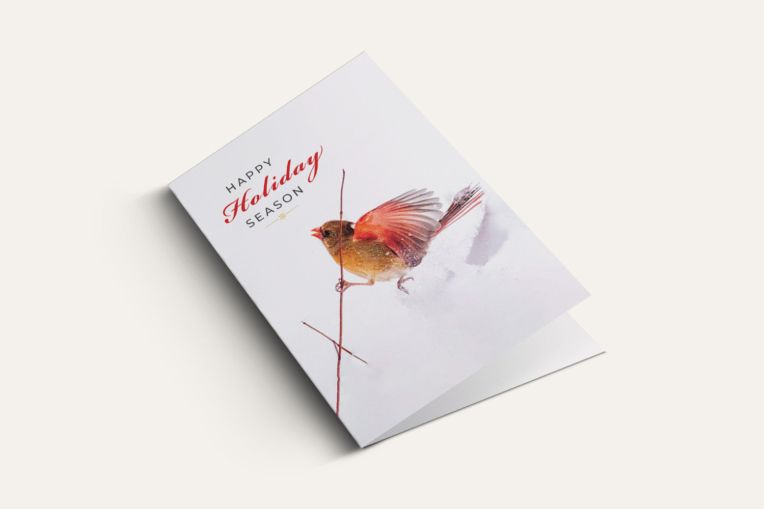 Happy Holidays – Winter Bird Greeting Card